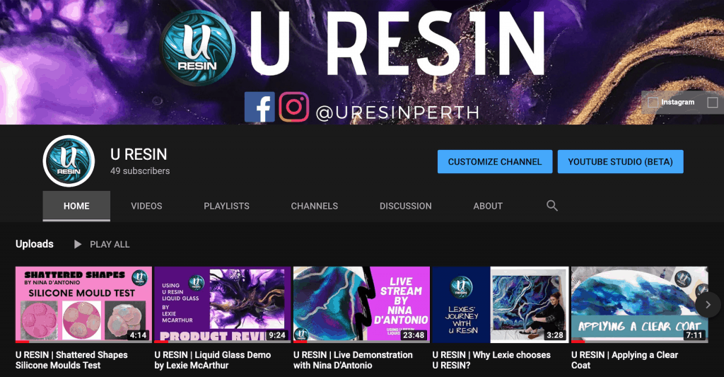 U Resin On Youtube 12 | Uresin Screen shot 2019 09 02 at 8. 26. 37 pm | uresin | 0437 054 548