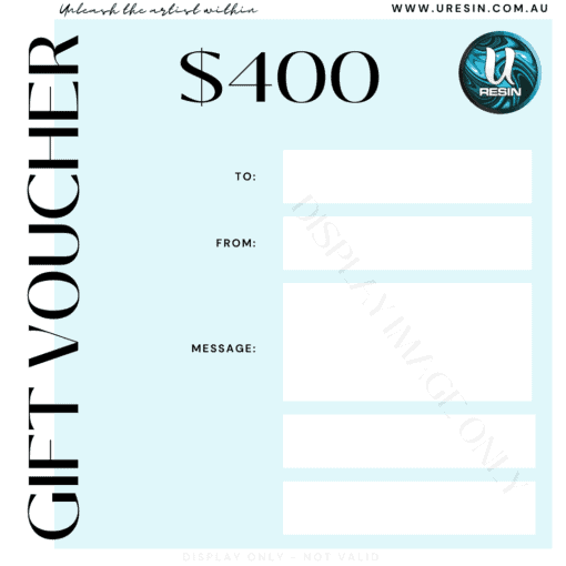 400 gift vouchers u resin