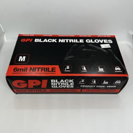 Black nitrile gloves medium
