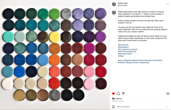How To: Choose The Perfect Colour Palette 4 | Uresin Colour sample @within. Resin