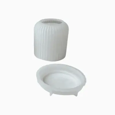 tall striped pot + lid mould