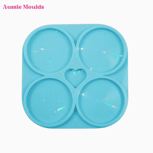 Holographic circle coaster mould