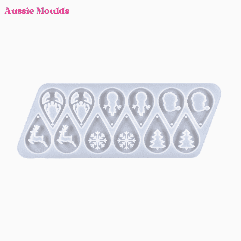 Christmas Earrings A Mould 1 | Uresin Christmas earrings a mould