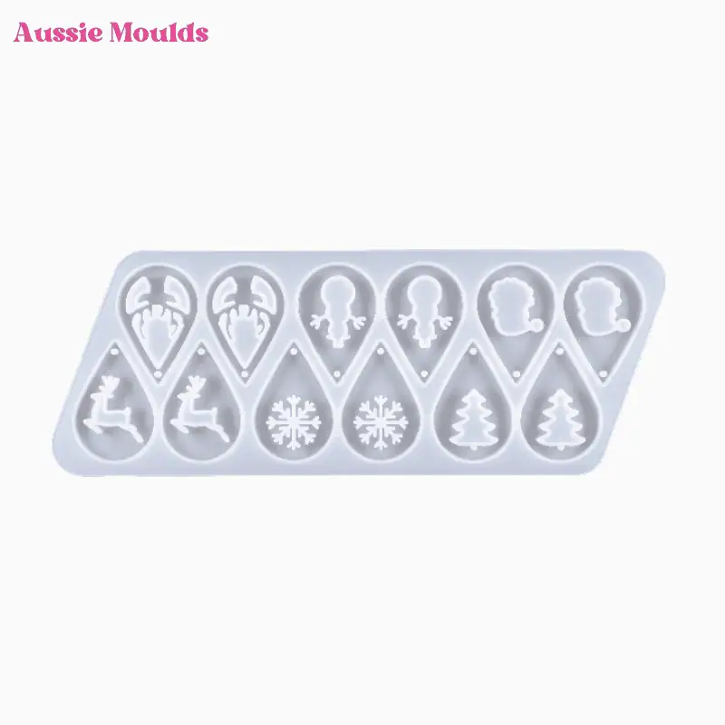 Christmas Earrings A Mould 1 | Uresin Christmas earrings a mould