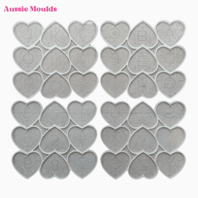 Heart Alphabet Mould