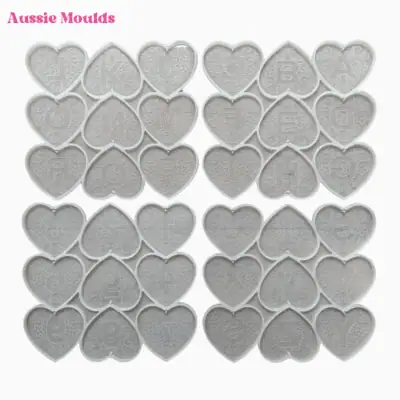 Heart Alphabet Mould