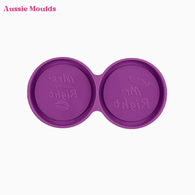 Mr And Mrs Coaster Mould 1 | Uresin Mr and mrs coaster mould