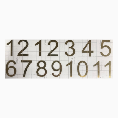 Gold Clock Numbers